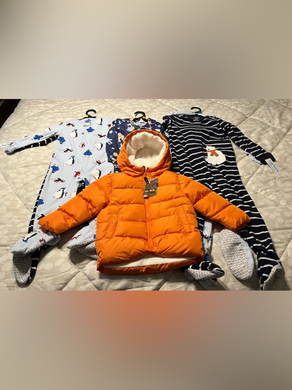 NWT! Mixed Lot of Boys Size 3,4 5T Pajamas and Puffer Coat